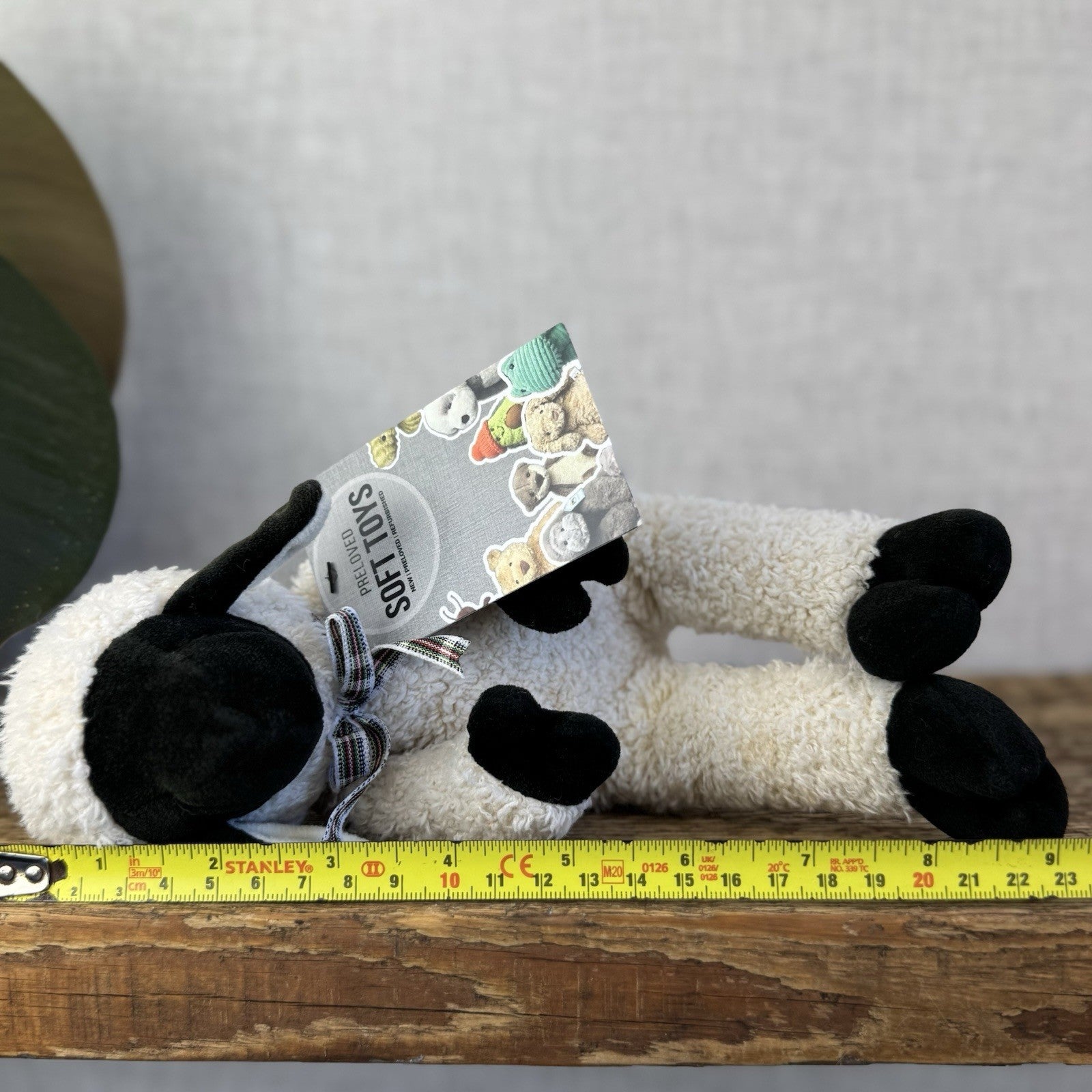 Manhattan Toy Company Lamb Floppy Sheep Soft Toy Black/Off White Lamb Plush 9”
