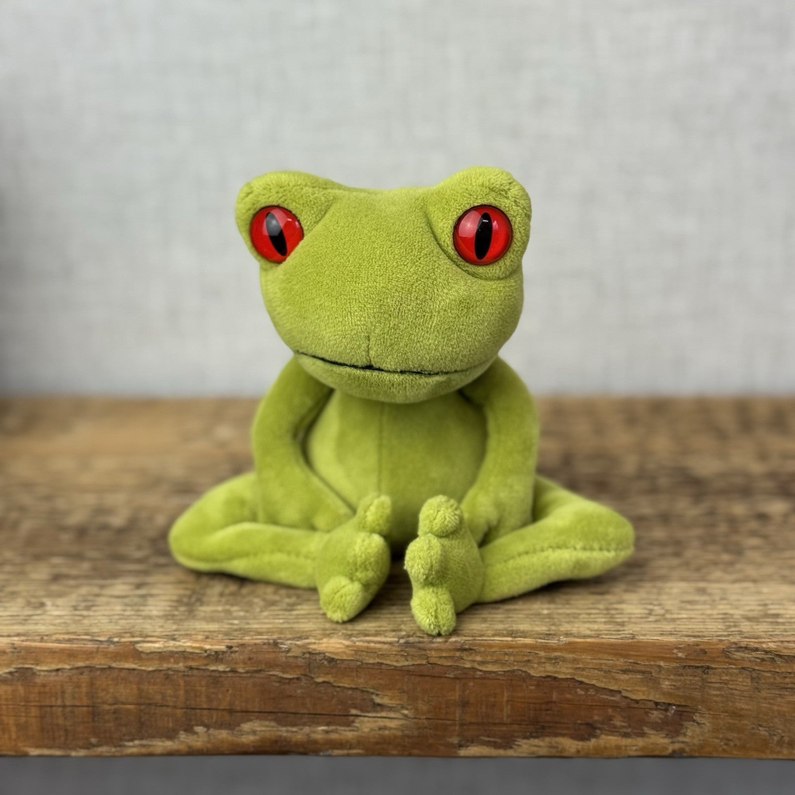 Jellycat Tad Tree Frog - Retired Velour Big Red Eye Beanie Mini Size With Tag 6”