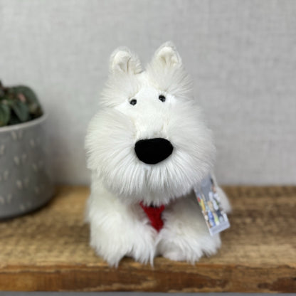 Jellycat X John Lewis Collab - Christmas Terrier Beanie Soft Toy Puppy Westie 8"