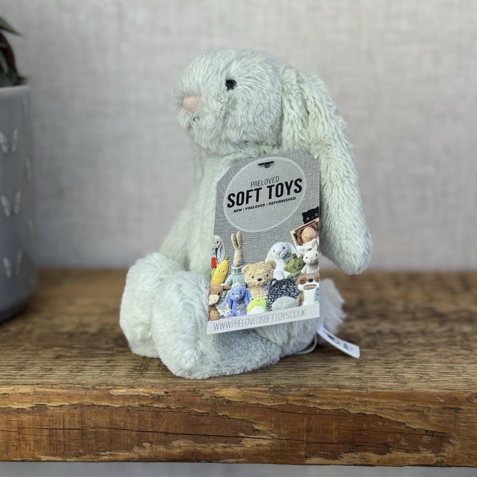 Jellycat Rare Retired Small Bashful Seaspray Pale Green Bashful Bunny NWOT