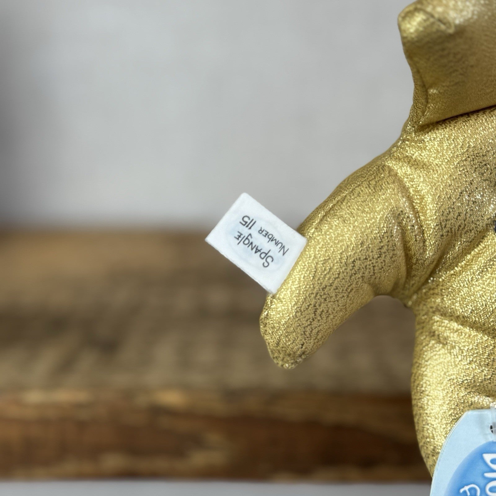 Blue Nose Friends Spangle The Gold Star #115 - Iridescent Star Beanie Soft Toy 