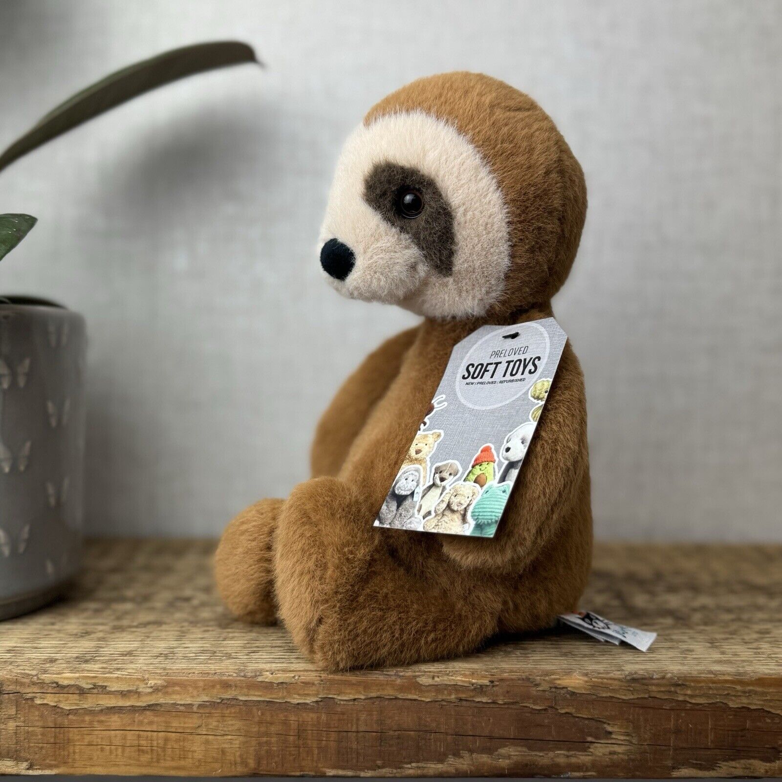 Jellycat Whispit Sloth - Fuzzy Fluffy Sloth Soft Toy Rare Retured Medium 10”
