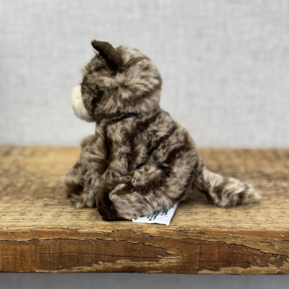 Russ Betrie Whiskers Cat Beanie - Black Tortoise Cat - Vintage Kitty Plush 5”