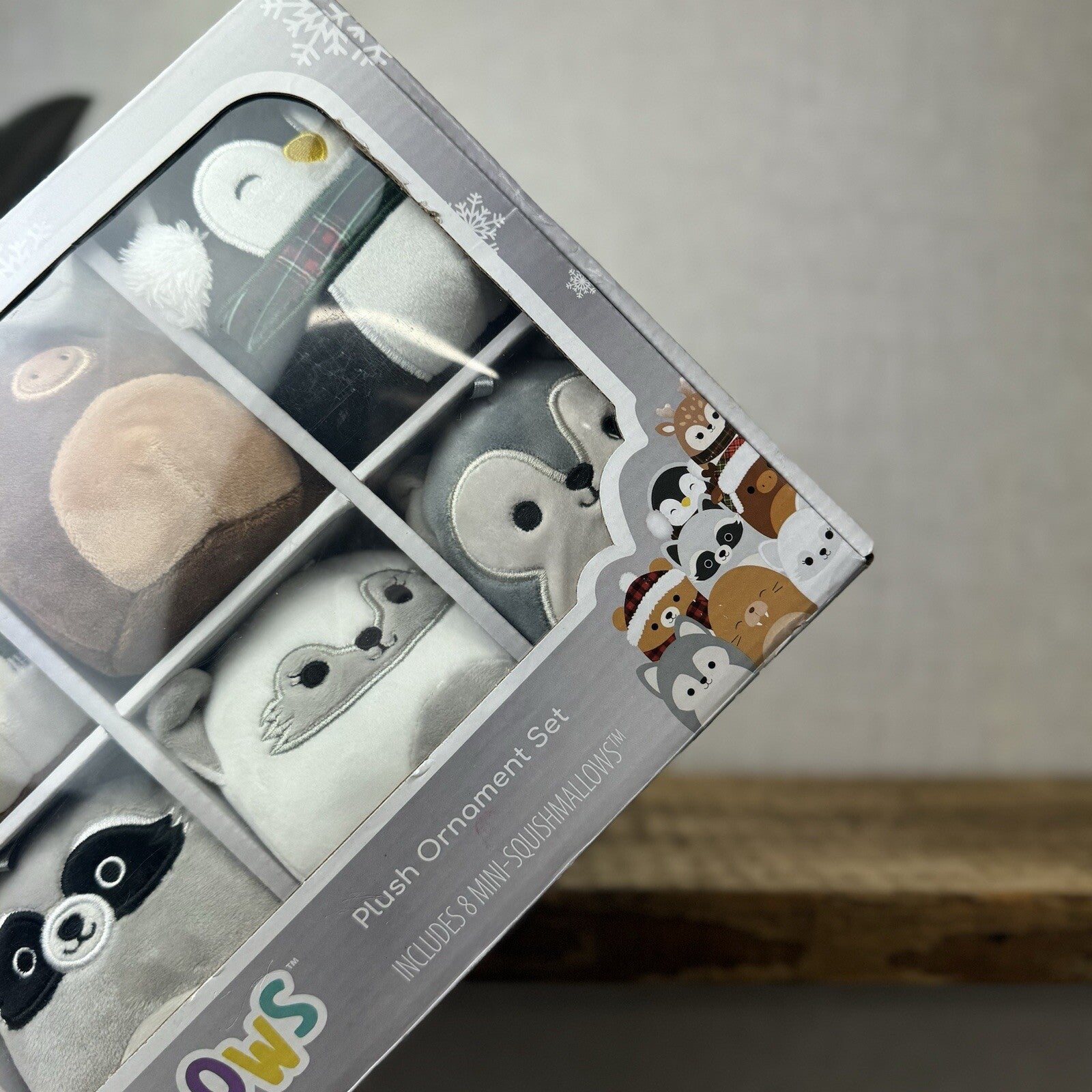 Squishmallow Plush Ornament Set x8 - New In Box Winter Squad 2021 Christmas Gift