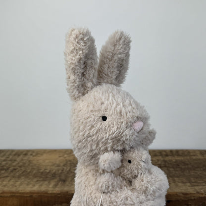 Jellycat Huddles Bunny Beige Rabbit Hare Mum With Baby Soft Plush Toy 14"