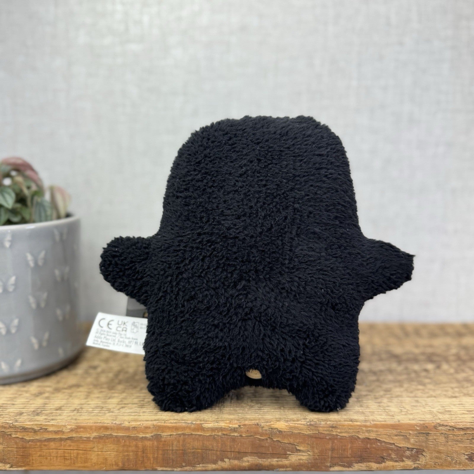Fuggler Oogah Boogah Black Fleecy Fuggler - Button Eyes Tongue Out Funny Monster