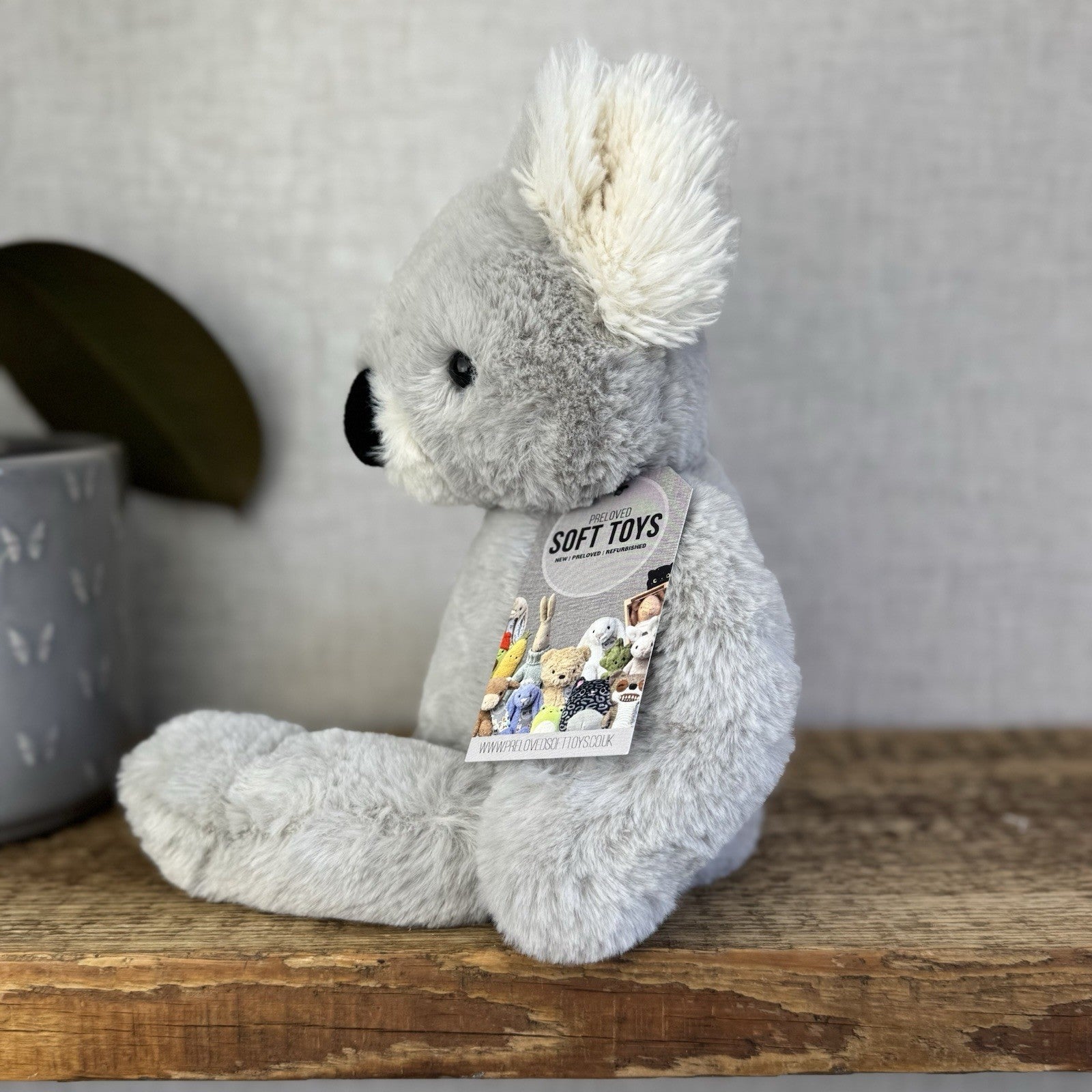 Jellycat Benji Koala Medium - Retired Soft Grey Beanie Koala Snugglet 14"