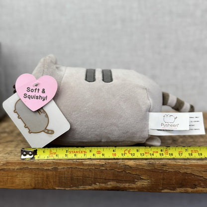 Gund Pusheen Cat Log Plush Retired Grey Tabby Cat 6"