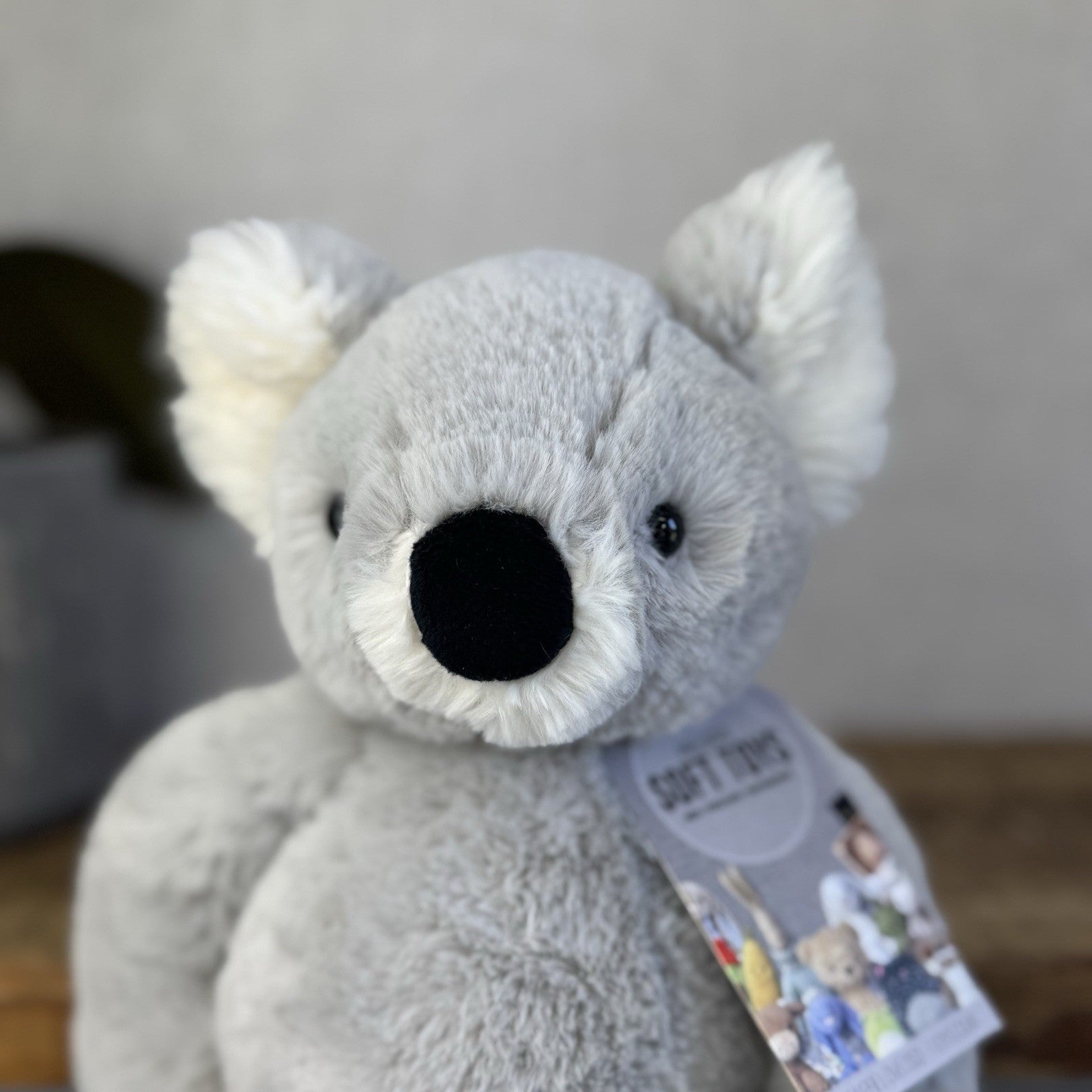 Jellycat Benji Koala Medium - Retired Soft Grey Beanie Koala Snugglet 14"