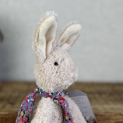 Jellycat Chi Chi Bunny Beige - Small Rabbit With Scarf Beanie Retired Rare 10”