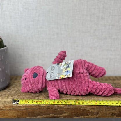 Jellycat Small Cordy Roy Cat Kitten Pink - Pink Beanie Corduroy Soft Toy Cat 8"