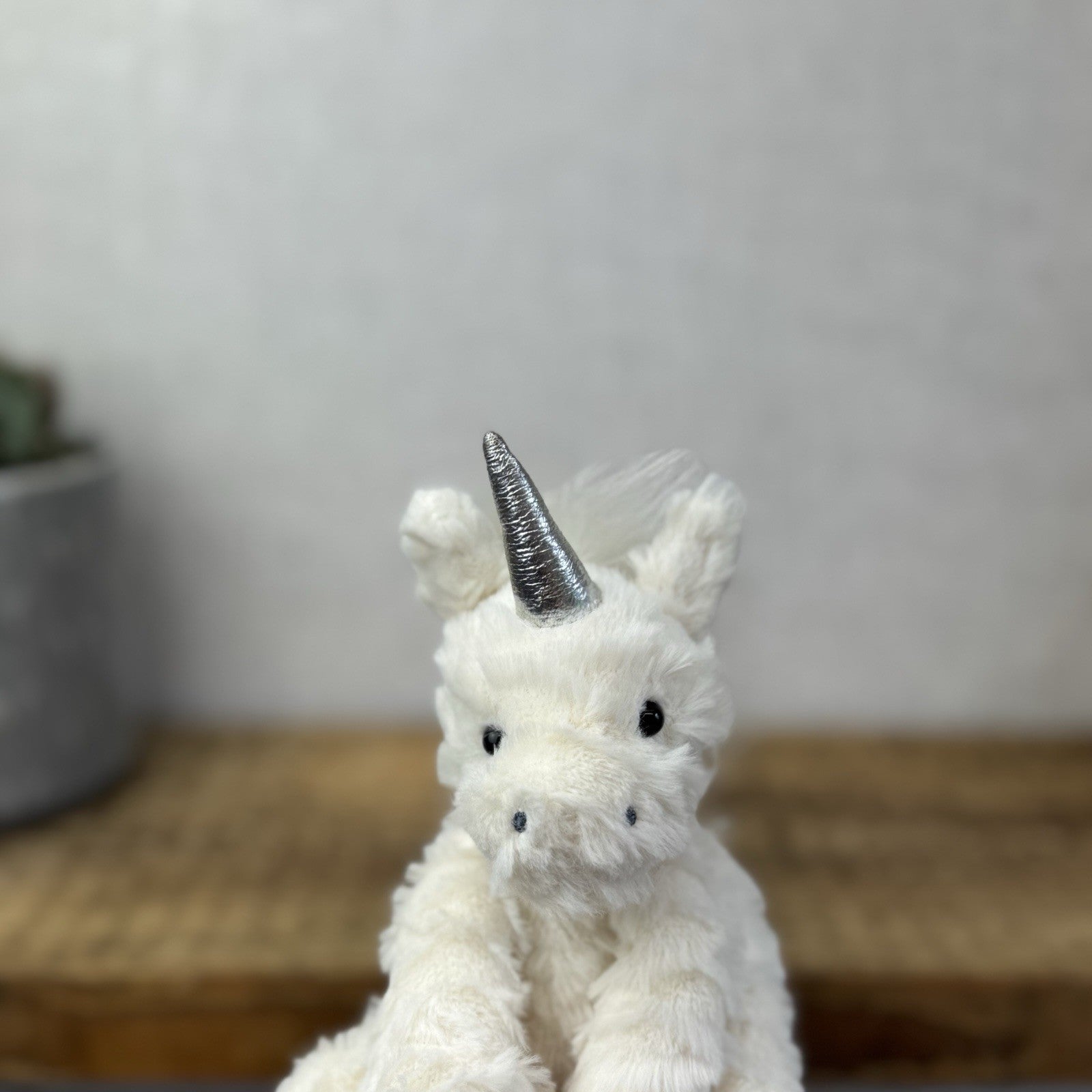Jellycat Tiny Fuddlewuddle Unicorn- Tiny Baby Fluffy White & Silver Unicorn 5"