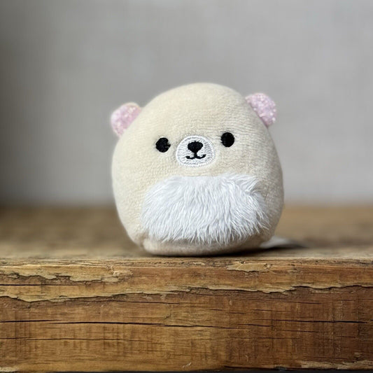 Squishmallows Squishville - Micromallows - Thelma Polar Bear (shiny Ears) 2”