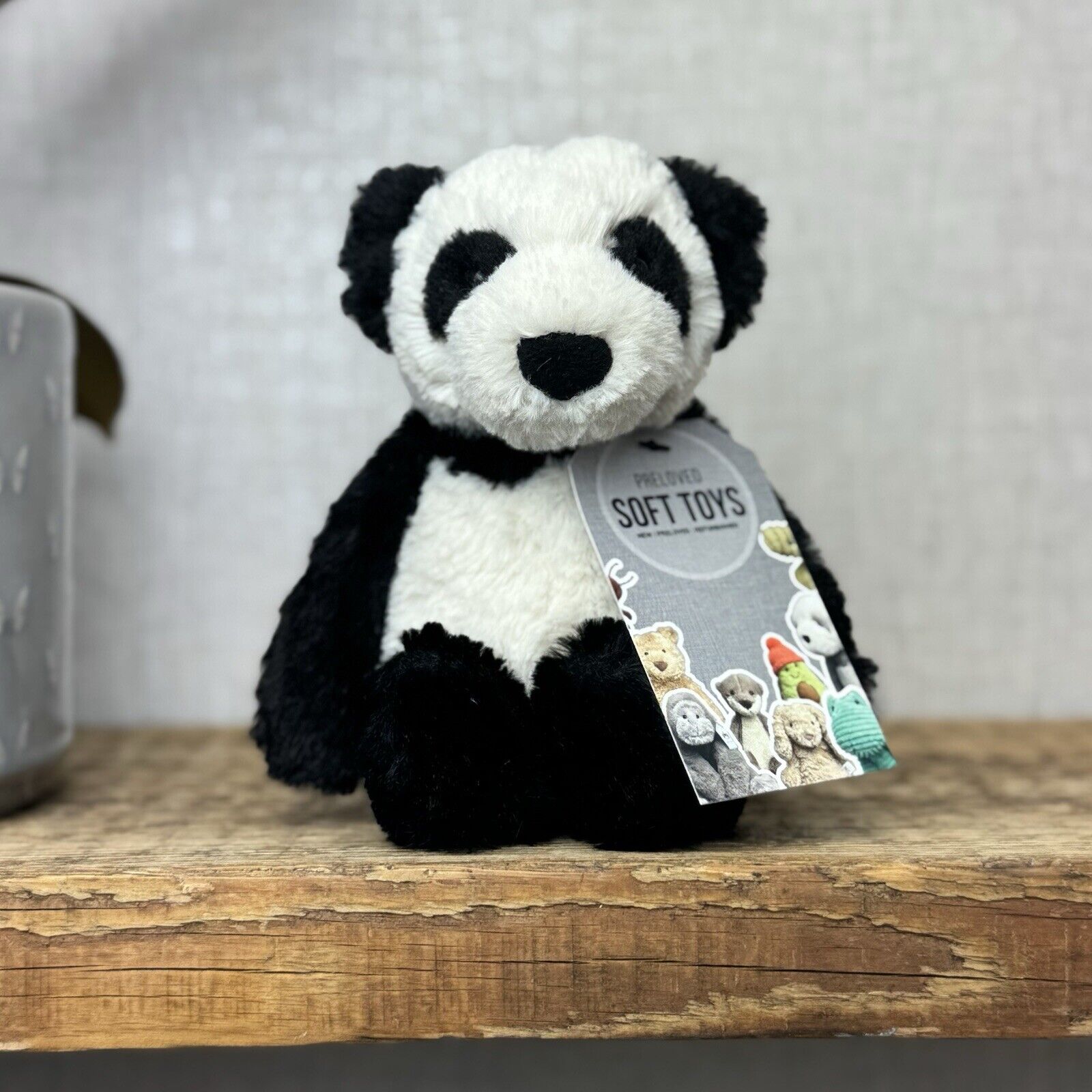 Jellycat Small Bashful Panda - Black & White Bashful Panda Bear Soft Retired 8”