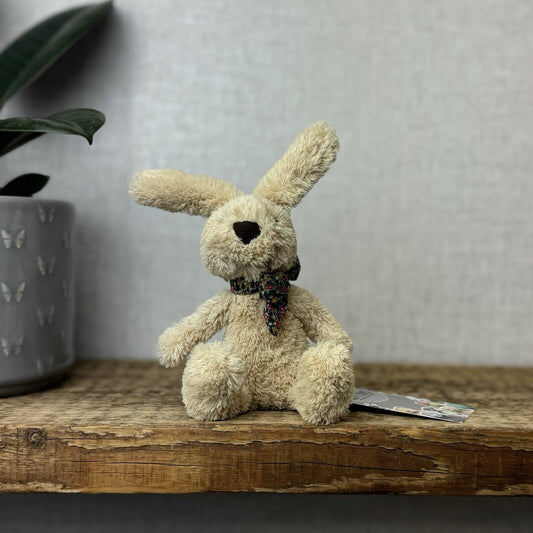 Jellycat Lost & Found Friends - Rufus Rabbit - Tiny Rabbit With Bow Rare 7"