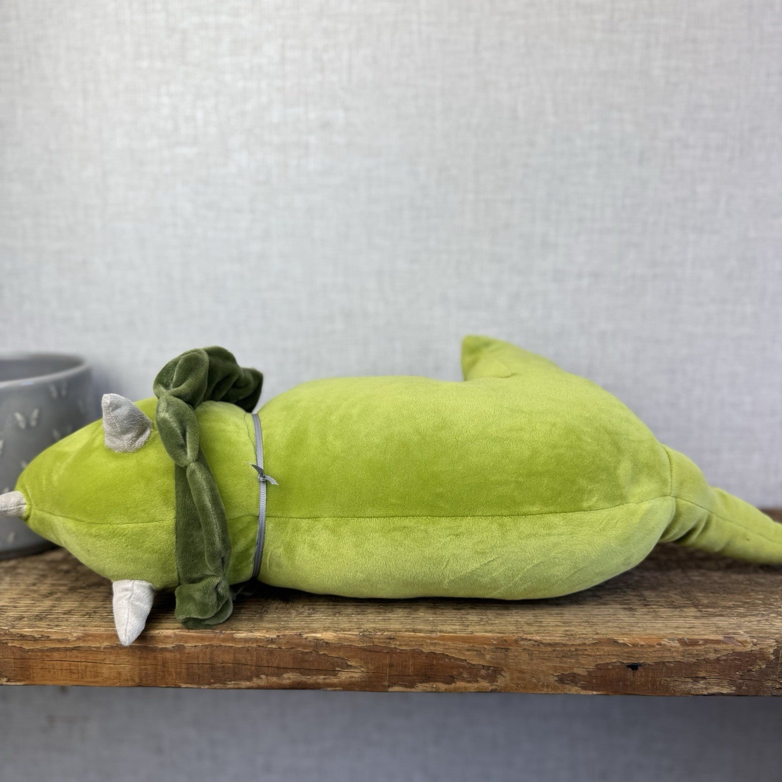 Jellycat Medium Mellow Mallow Dinosaur - Green Triceratops Squishy Plush Beanie