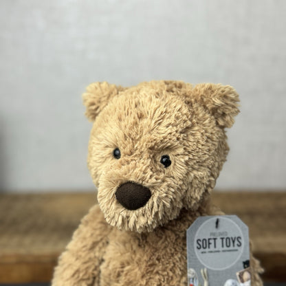 Jellycat Small Bumbly Bear - Small Textured Retired Small Brown Bear 11"