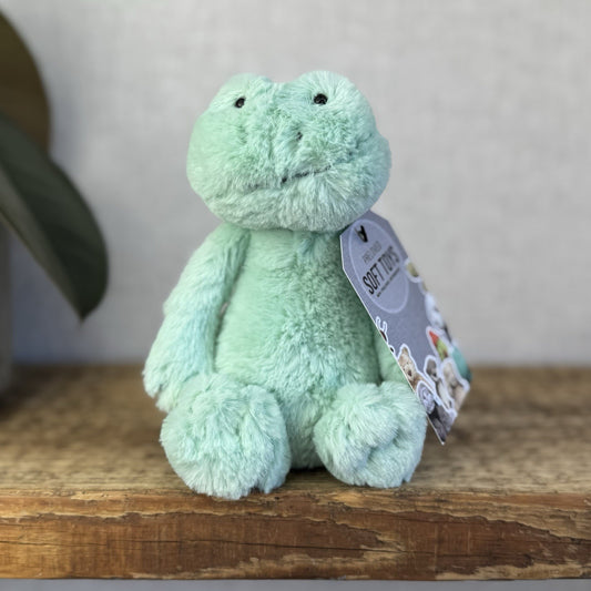 Jellycat Small Bashful Mint Green Frog Soft Beanie Plush Rare And Retired 8”