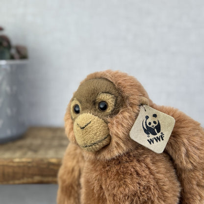 WWF Anna Club Plush - Orangutan Endangered Species Soft Toy Monkey Medium 10"