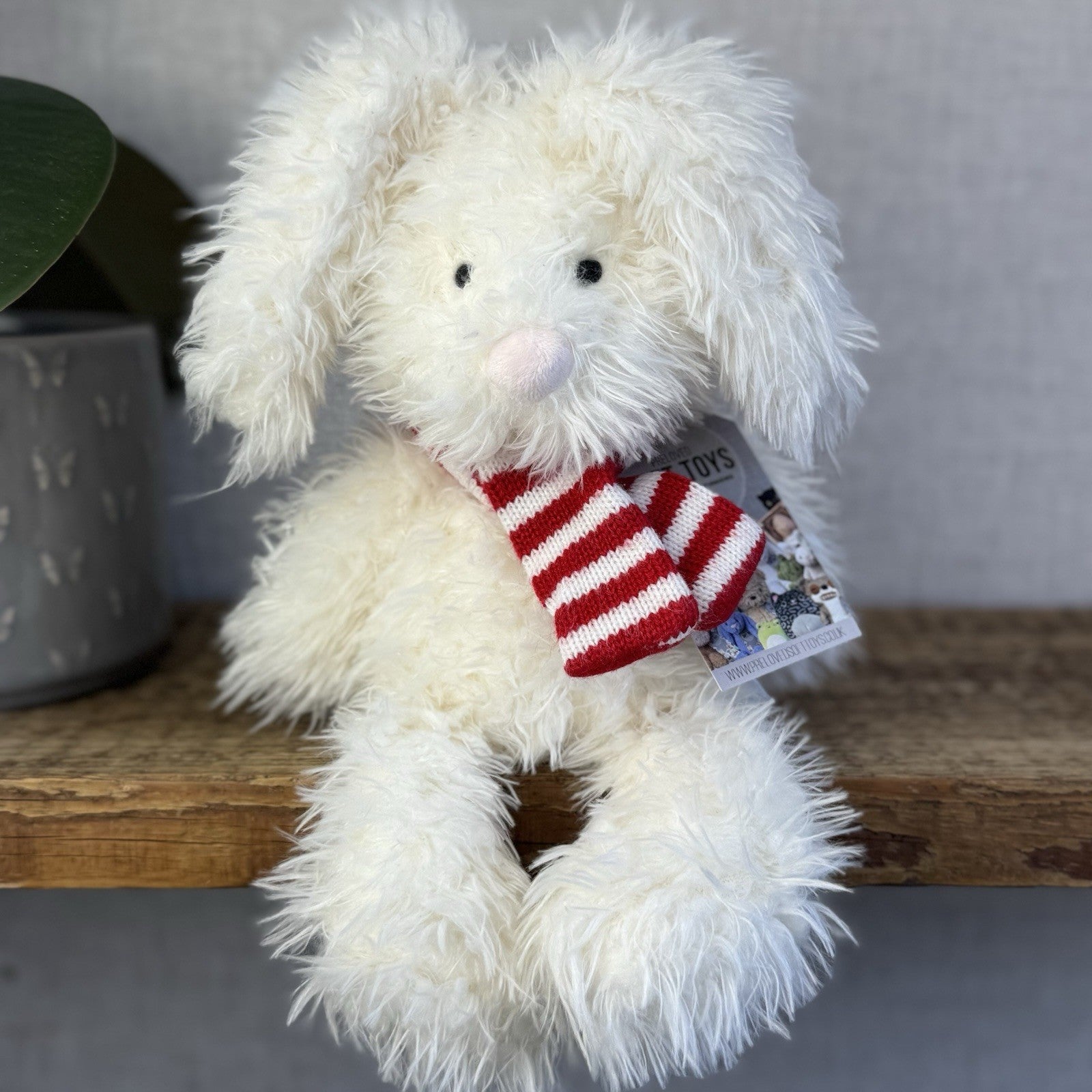 Laura Ashley Angora Bunny - Angora Bunny In Red Scarf - Jellycat Collaboration
