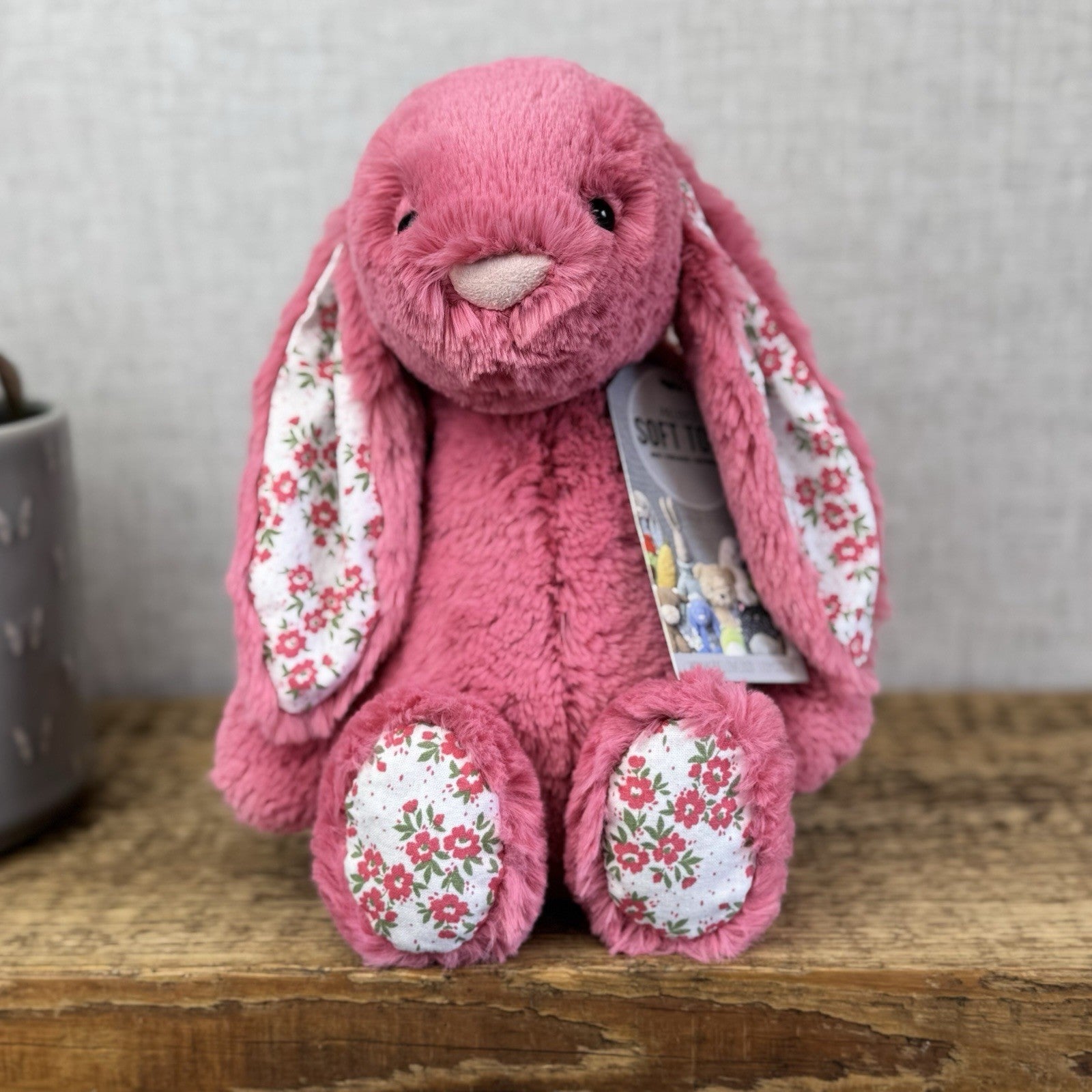 Jellycat "Blossom" Cerise Bunny - Custom Made Floral Bunny Rabbit Pink Retired 