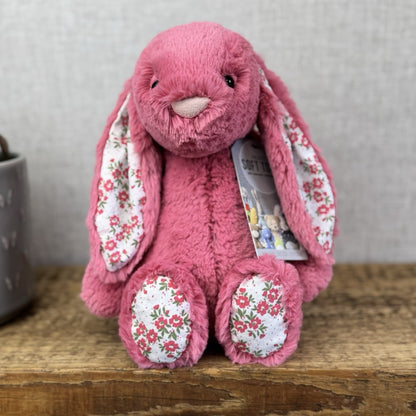 Jellycat "Blossom" Cerise Bunny - Custom Made Floral Bunny Rabbit Pink Retired 