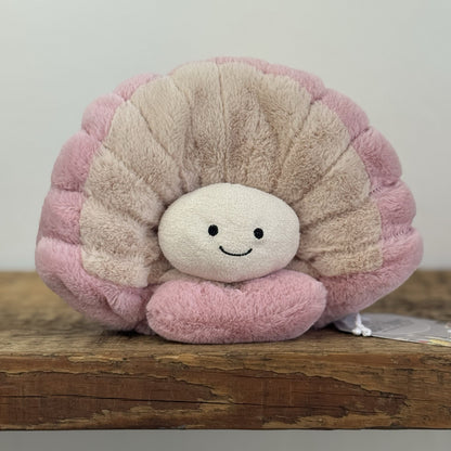 Jellycat Clemmie Clam - Retired Sea Creature Beanie Soft Toy Collectible 8"