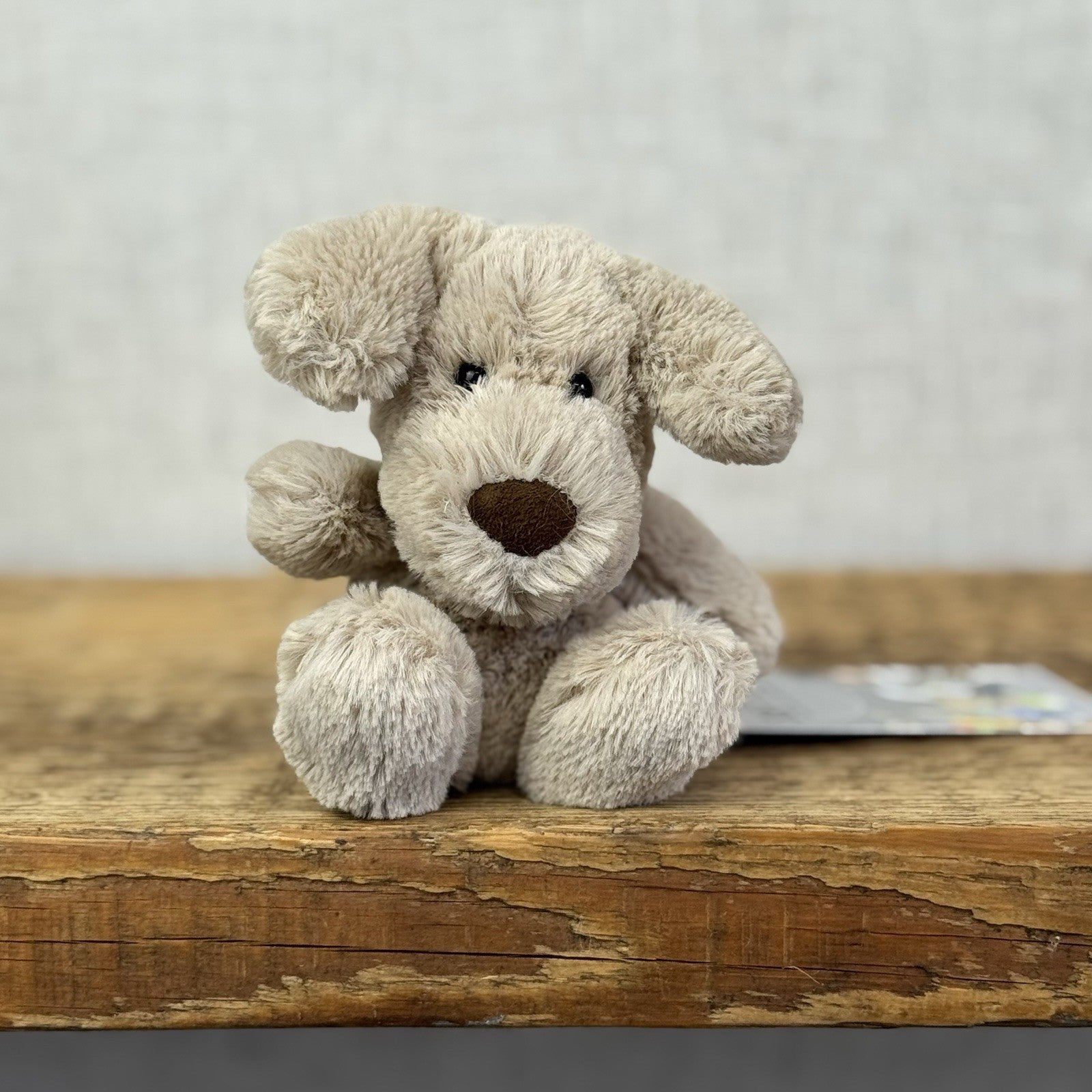 Jellycat Baby Poppet Puppy Dog - Baby Poppet Tiny Size Beige Puppy NWOT 4"