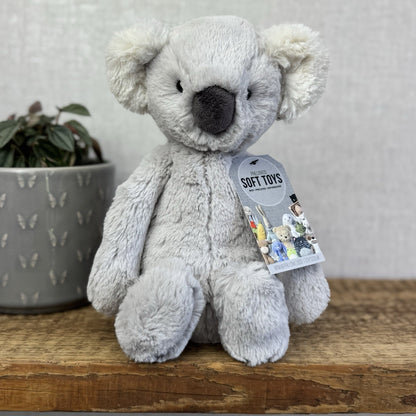 Jellycat Medium Bashful Koala - Light Grey Old Style Bashful Soft Toy Rare 12"