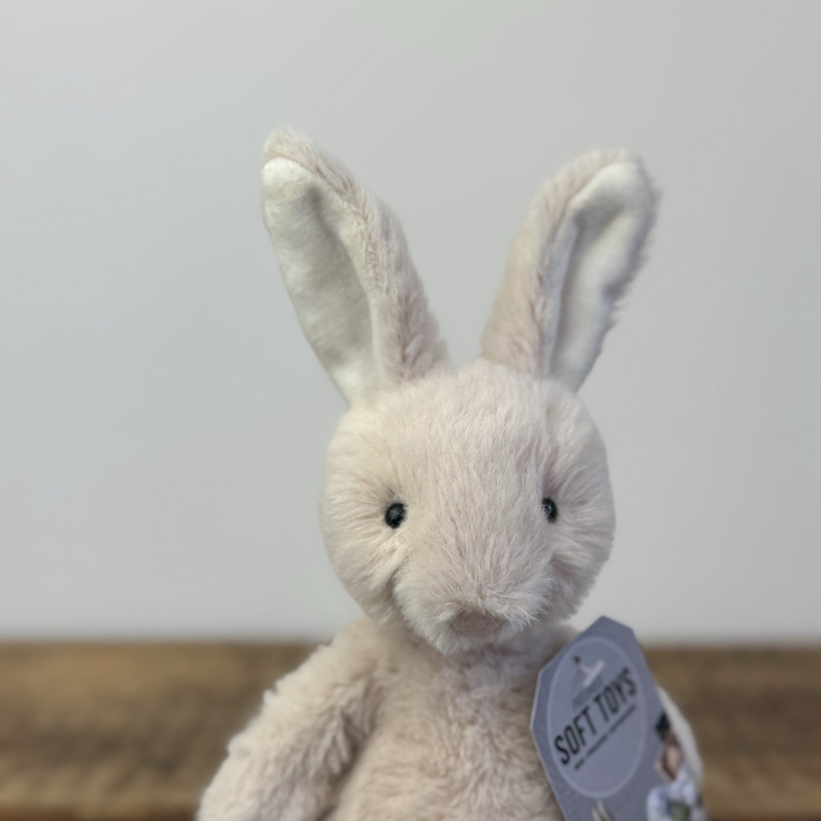 Jellycat Nibbles Bunny Beige - Rare/Retired Fluffy Bunny Small Size 10"