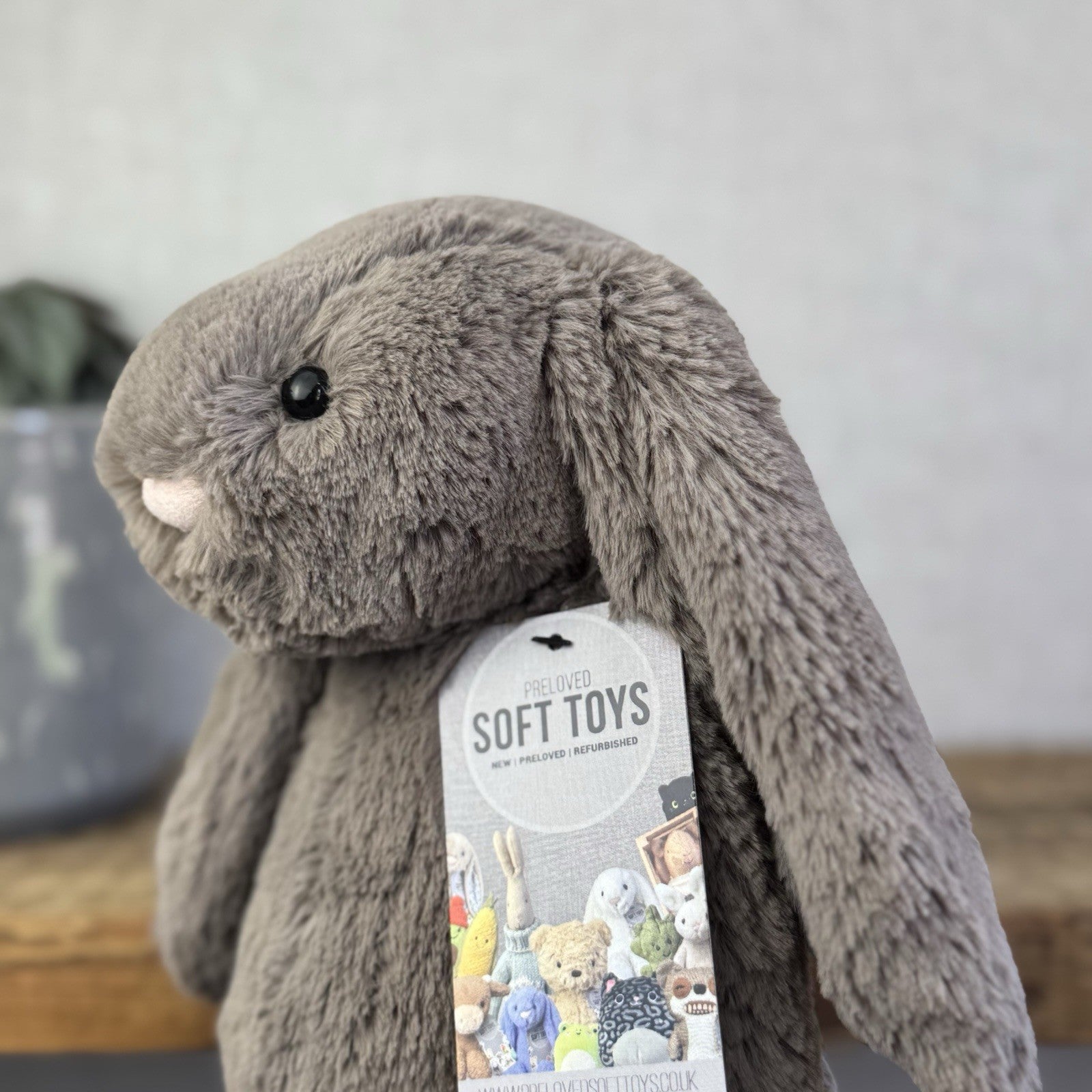 Jellycat Medium Truffle Bunny - Retired Brown Bunny Rabbit Beanie 12” (#2)