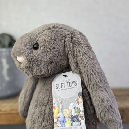 Jellycat Medium Truffle Bunny - Retired Brown Bunny Rabbit Beanie 12” (#2)