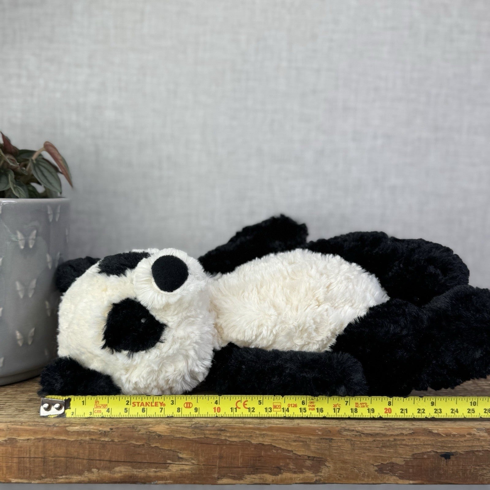 Jellycat Small Bartlesham Panda Bear - Vintage Panda With Tags Collectible 11"