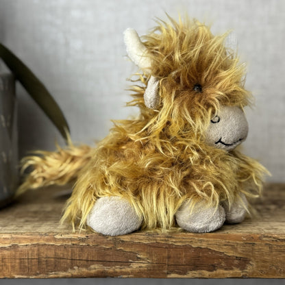 Jellycat Small Truffles Cow - Fluffy Cow Cushion Small Highland Cow Retired 7”