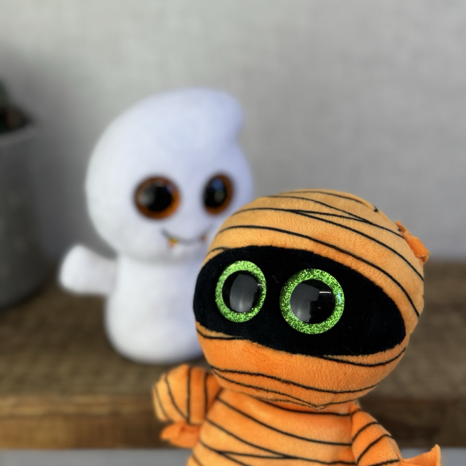 Ty Mask Mummy Beanie Boo - Mini Mummy Mini Ghost Soft Toy Pair/Set Cute 6"