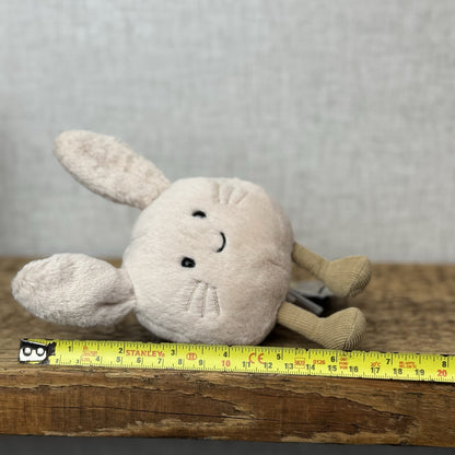 Jellycat Amuseabean Bunny - Small Cream Beanie Rabbit Animal Toy Retired 5”