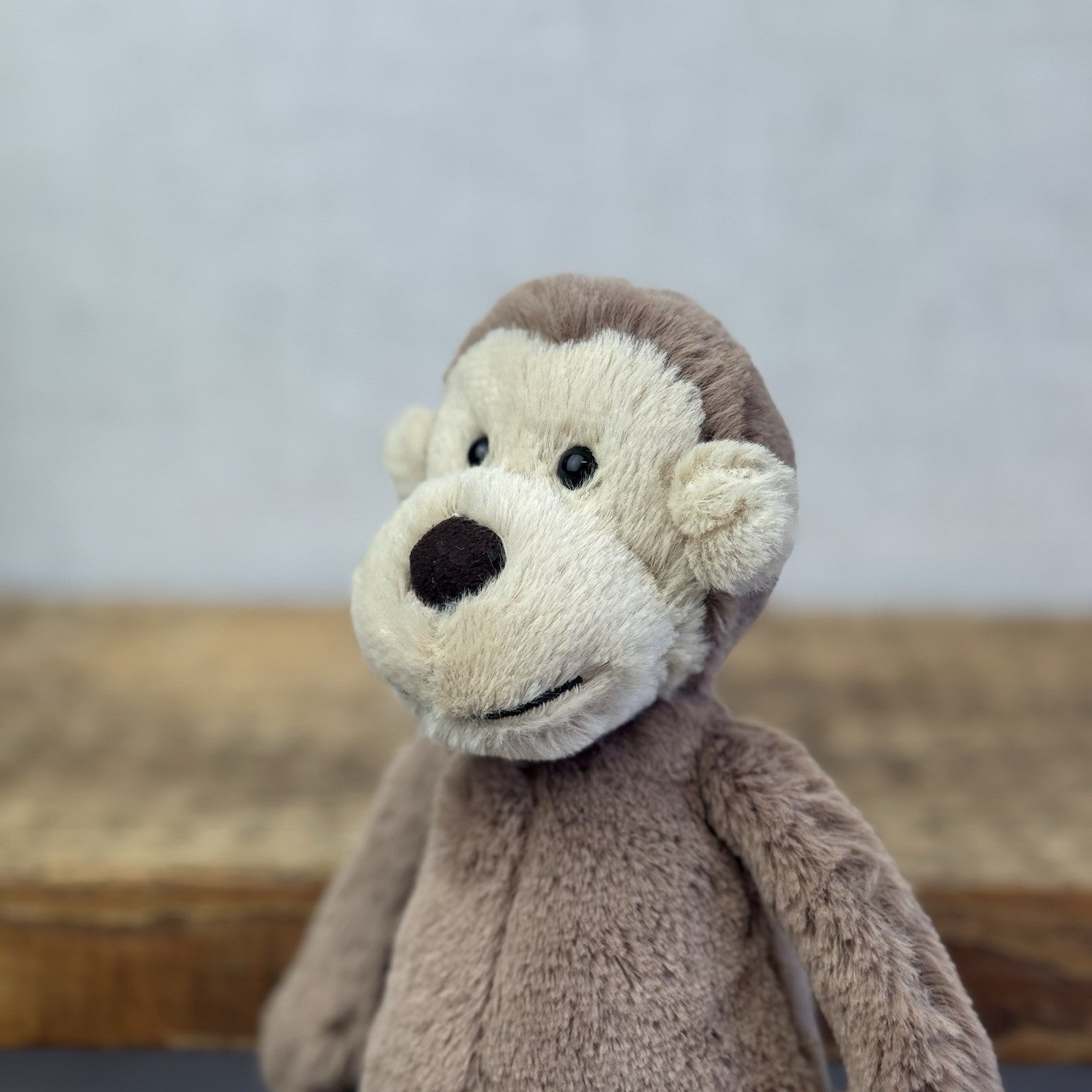 Jellycat Small Bashful Monkey Retired Brown Beanie Monkey Plush Retired 8" BNWT