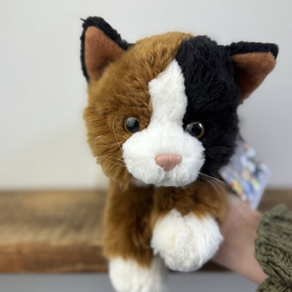 Vintage Dowman Soft Touch - Calico Cat Beanie Soft Toy, realistic ESSA