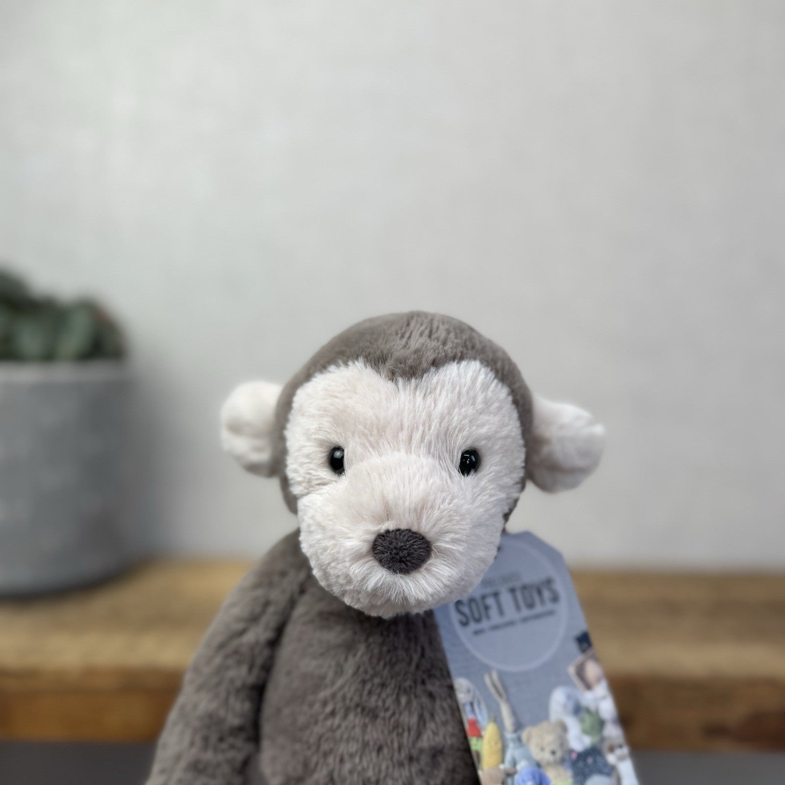 Jellycat Small Snugglet Brodie Monkey - Small Brown Monkey Soft Retired 11" (#2)