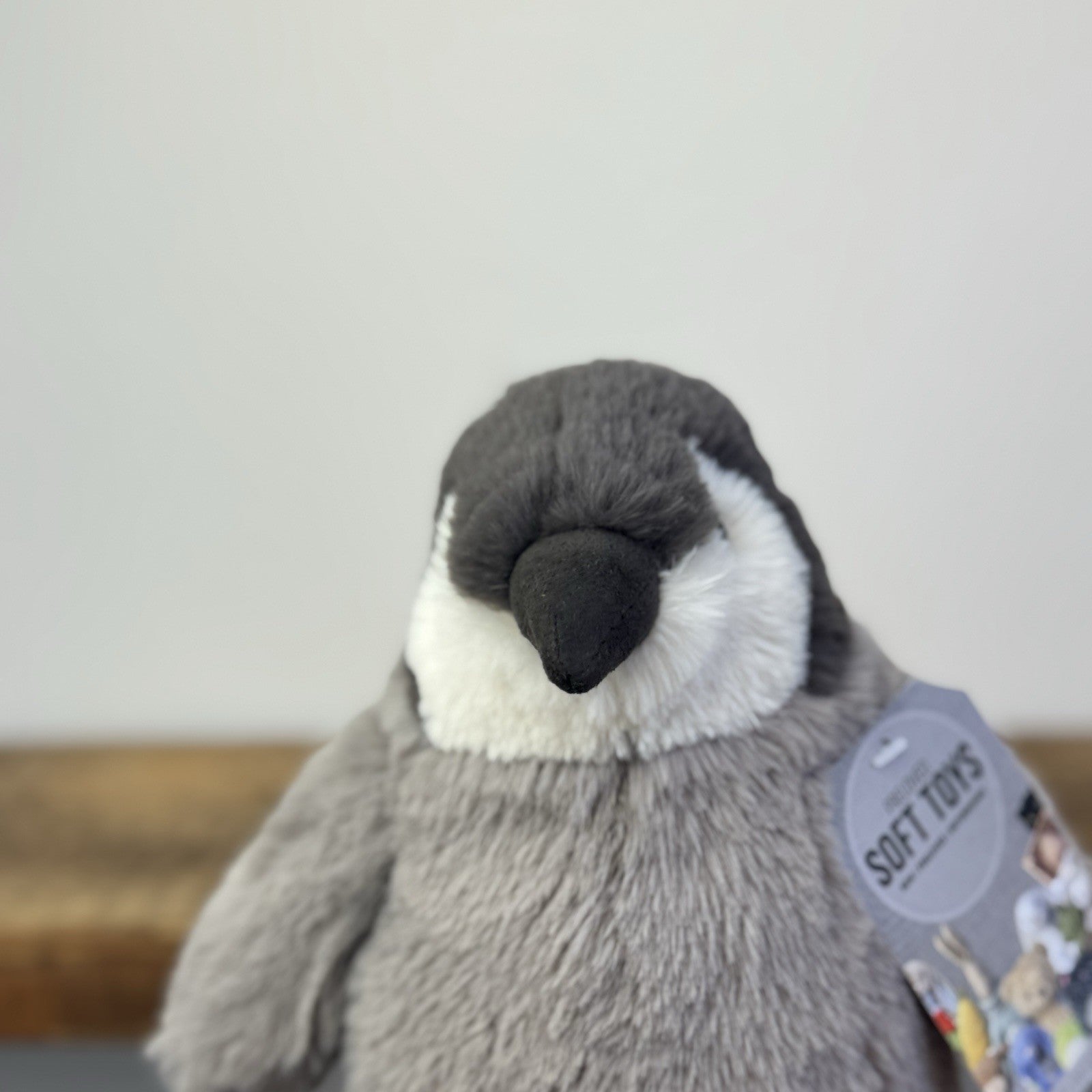 Jellycat Small Percy Penguin - Small Grey Fluffy Penguin Soft Toy Beanie 8"