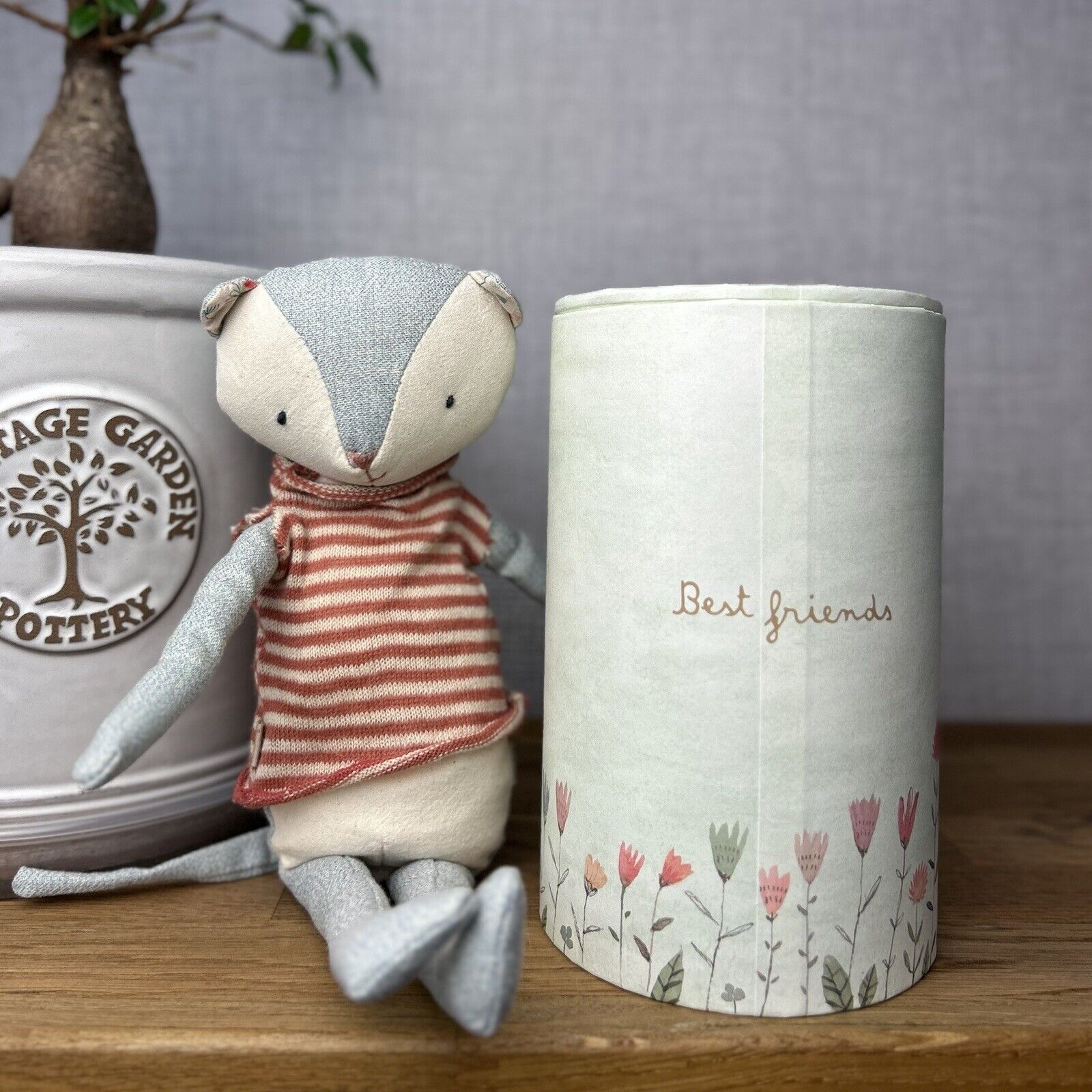 Maileg Best Friends Kitten - Maileg Cat In A Box - Boxed Linen Scandi Soft Gift 
