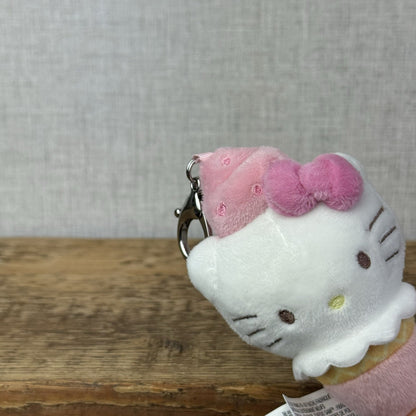 Gund Sanrio Hello Kitty And Friends Keyring Plush - Hello Kitty Ice Cream White