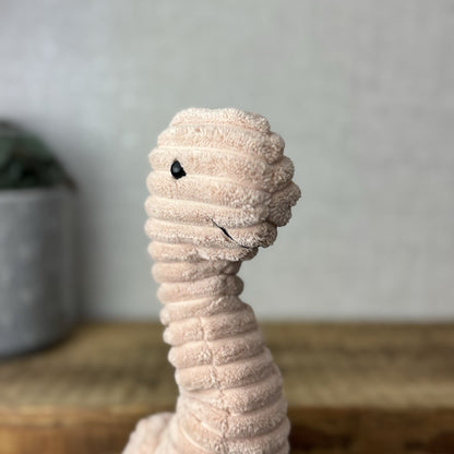 Jellycat Waldo Worm - Pink Wiggly Worm Pink Cordy Medium Retired Beanie 15”