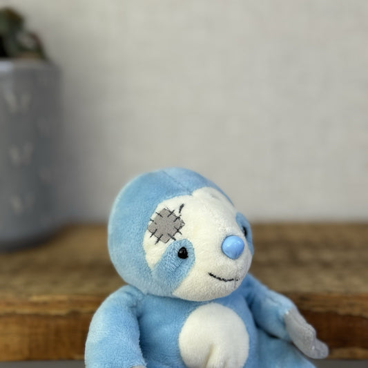 Blue Nose Friends #12 Sonny - Mini Blue Sloth Beanbag Soft Toy 5"