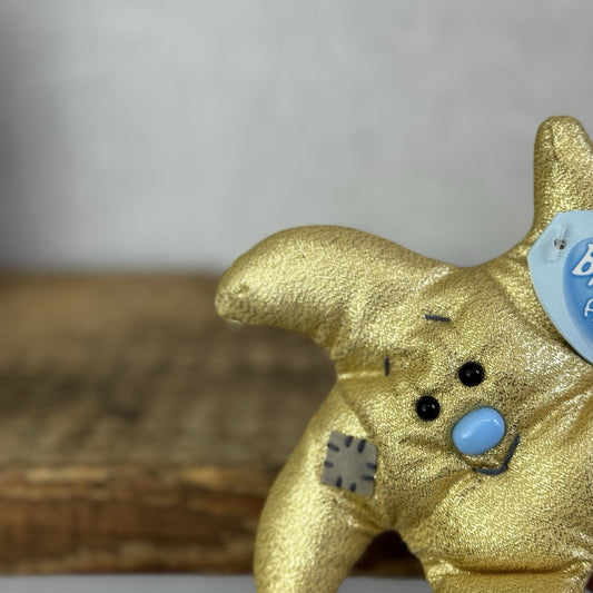 Blue Nose Friends Spangle The Gold Star #115 - Iridescent Star Beanie Soft Toy 