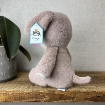 Jellycat Beepi Dog Medium Fluffy Soft Light Brown Plush Beanie With Tags 10”