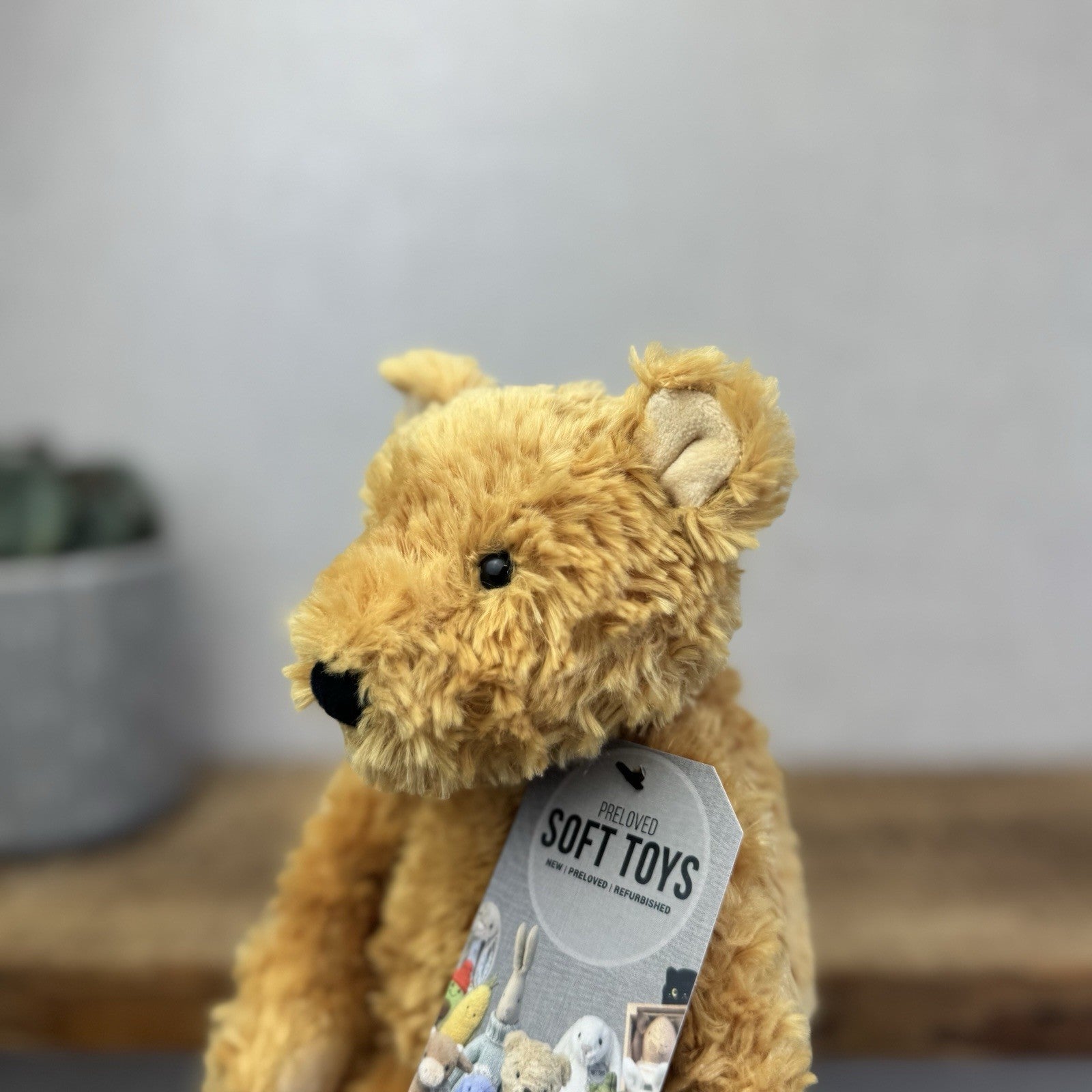 Jellycat Small Pickles Bear - Vintage Jellycat Golden Bear New Without Tags 12"