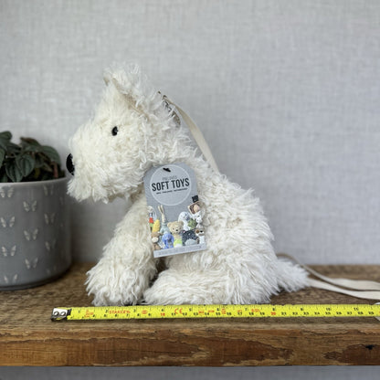 Jellycat Munro Scottie White Westie Dog Bag Soft White Dog Bag Plush 12"