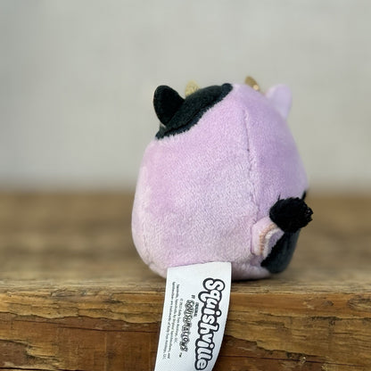 Squishmallow Squishville - Alexi The Cow - Purple/Black Miniature Cow 2"