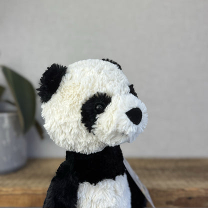 Jellycat Medium Mumble Panda - Black/White Texture Floppy Panda Bear Retired 14"